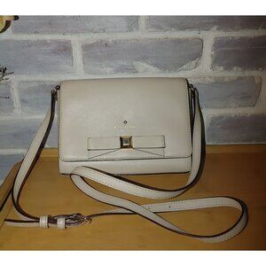Kate Spade Crossbody Small Henderson Messenger Bag Cream Cement Ivory Offwhite